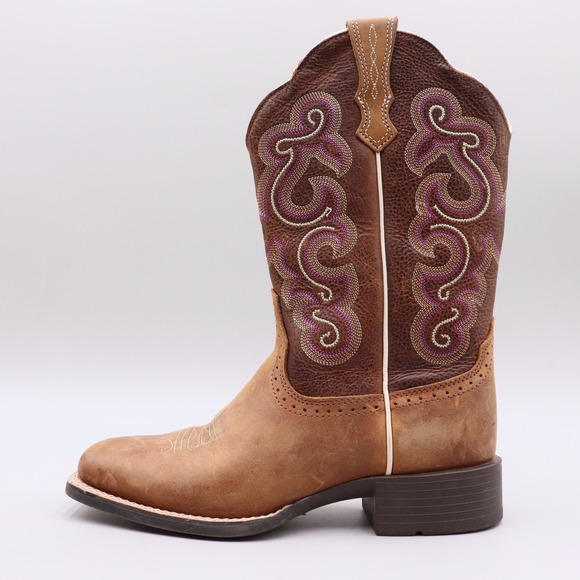 Ariat Womens Quickdraw Western Boots Cowboy Size 6.5B US Square-Toe Embroidered - Picture 4 of 8